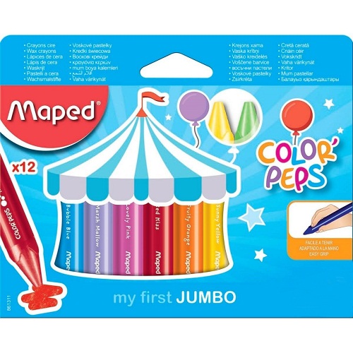 Maped Color'peps - Wax Jumbo Crayons 12 Shades