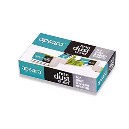 Apsara Non Dust Regular Eraser Pack of 20